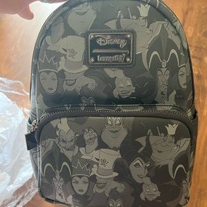 Disney Villains all black Loungefly mini backpack
